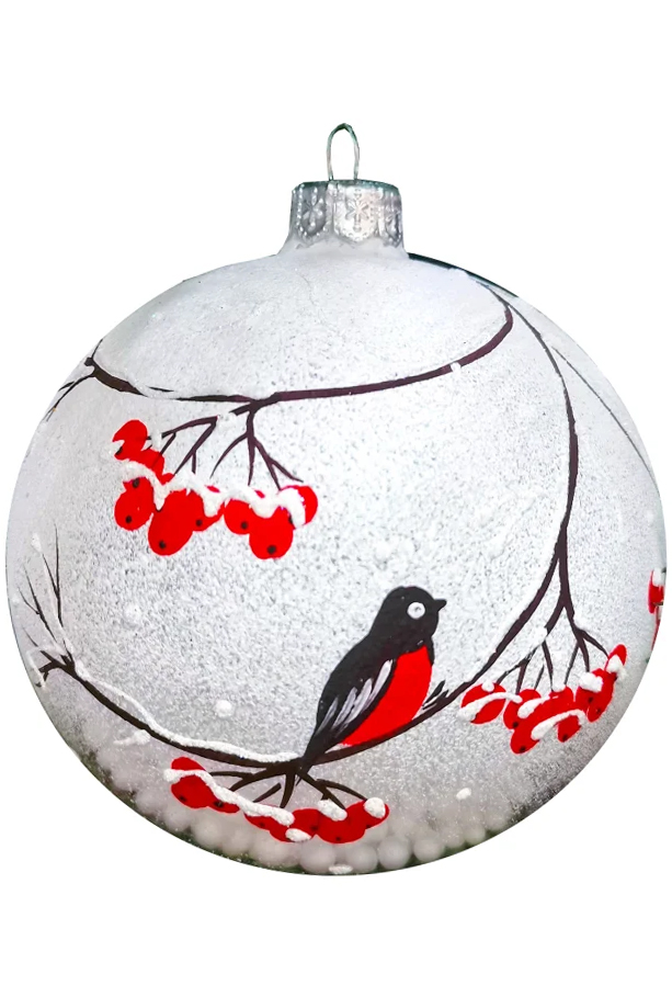 Елочный шар Рябина на снегу КУ-100-214118